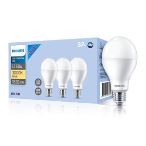 飛利浦12.8W LED球泡3入超值包-燈泡色